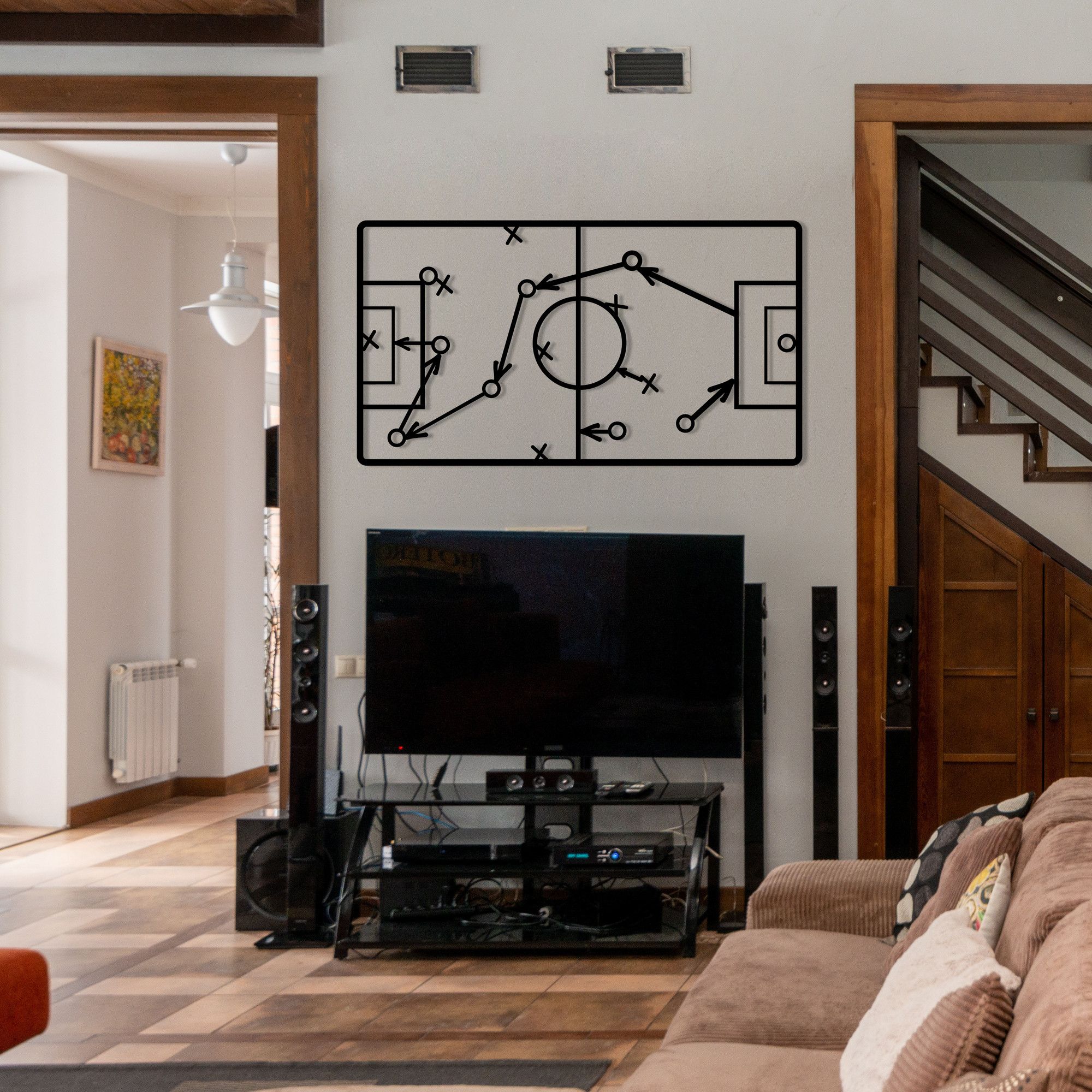 Wallity Decor Accessoire mural en métal | 100% métal | 1 d'épaisseur | Noir