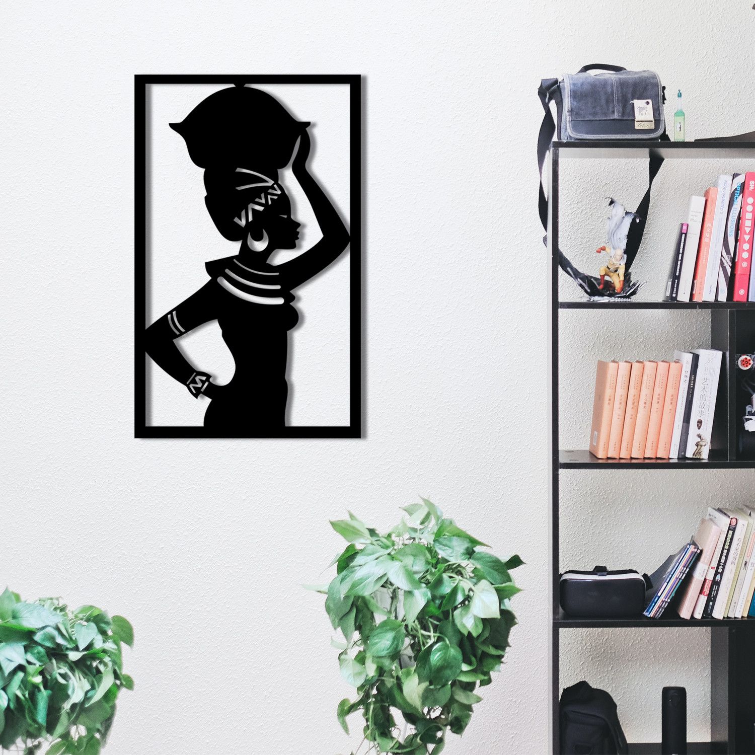 Wallity moderne en métal | Décor | 1 d'épaisseur | Noir