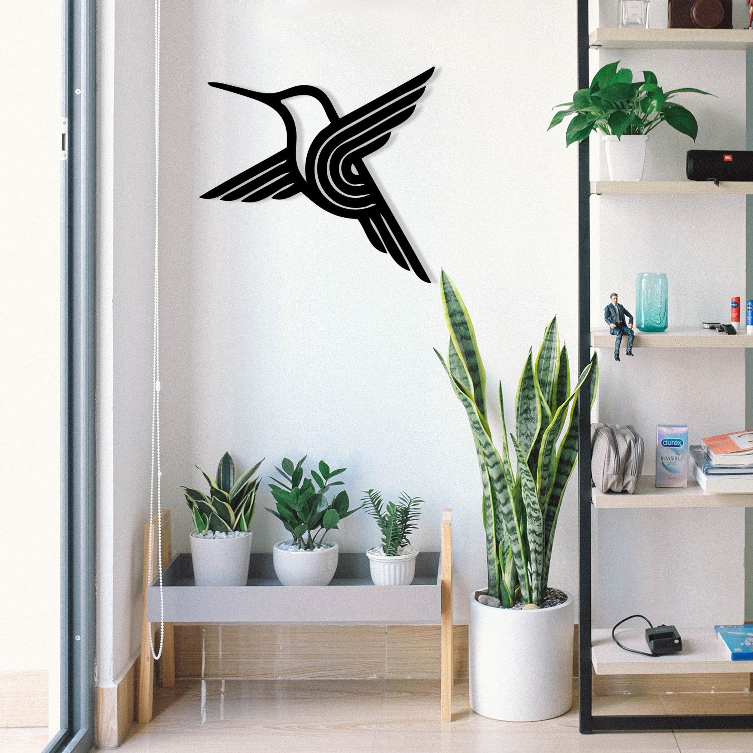 Wallity Decor Metal Wall Acc | 100 lack Metal | 1 Thickness