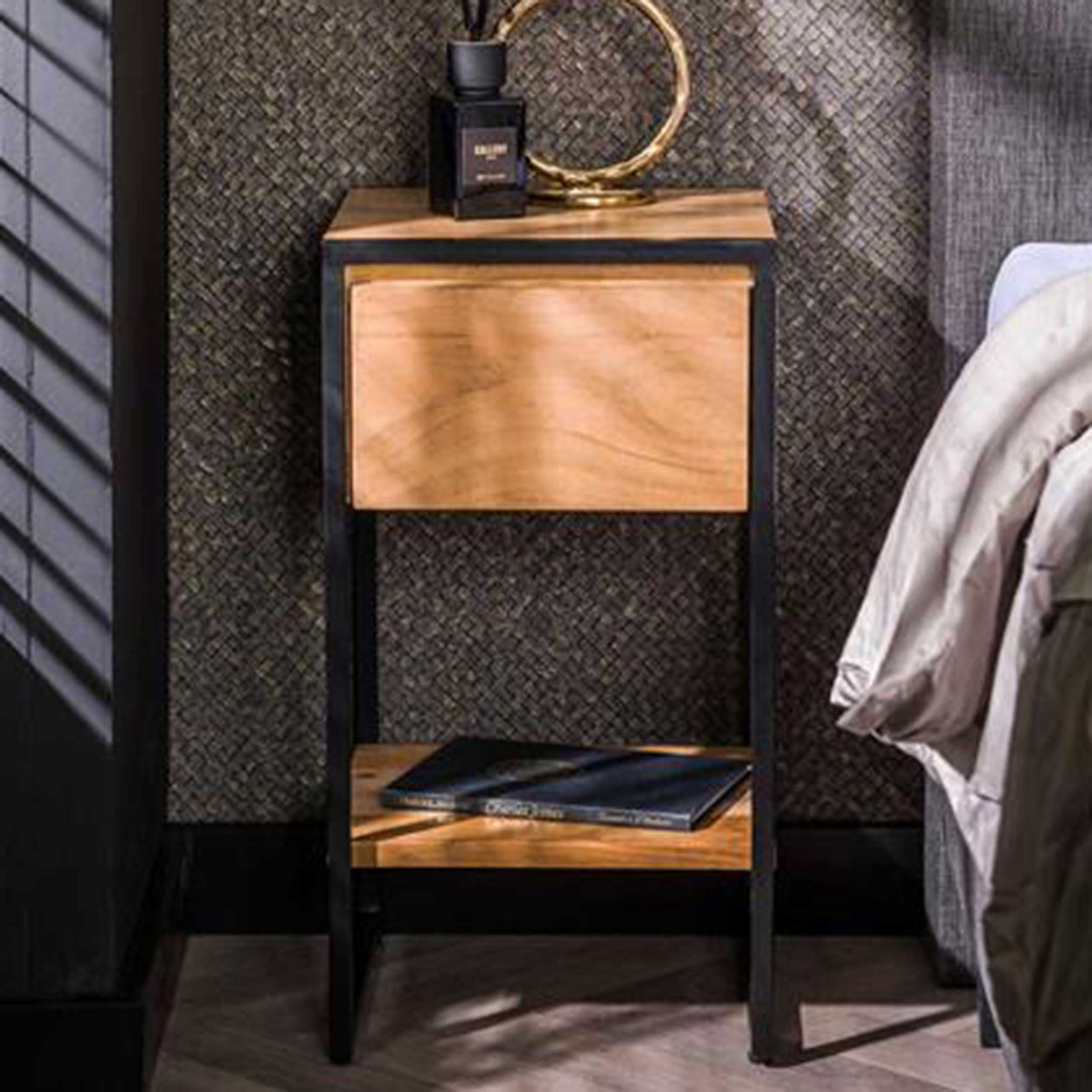 Table de chevet Sevina-acacia massif