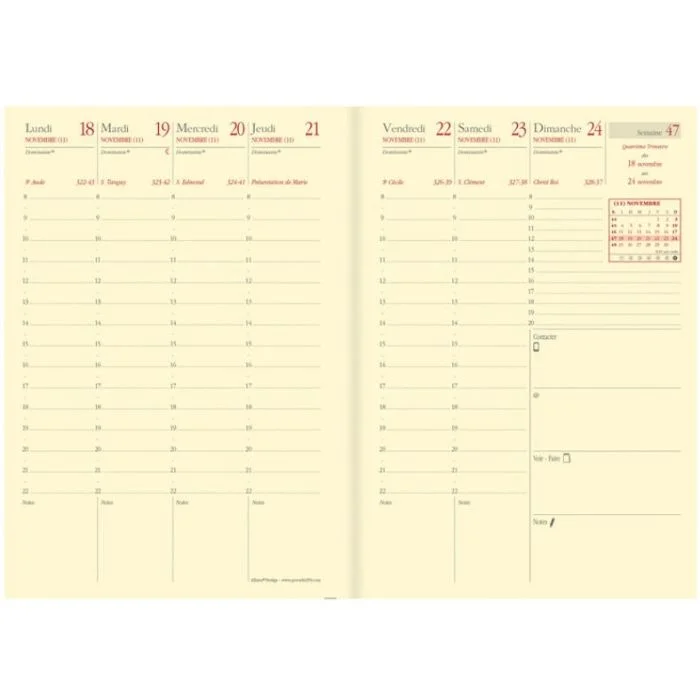 Agenda Semainier de poche 2026 - Affaires Prestige - 100 x 150 mm QUO VADIS