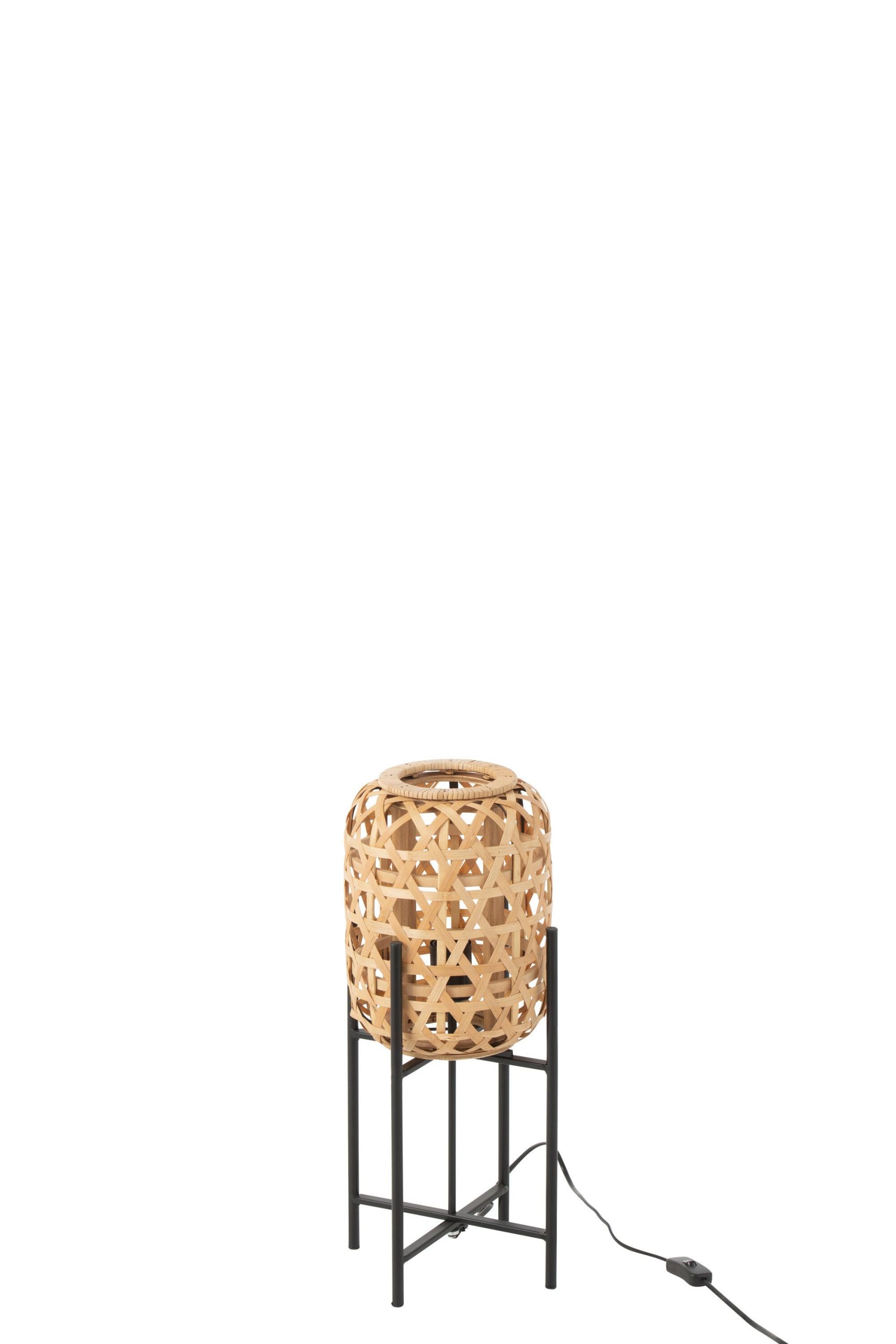 Lampe a pied bamboo naturel small