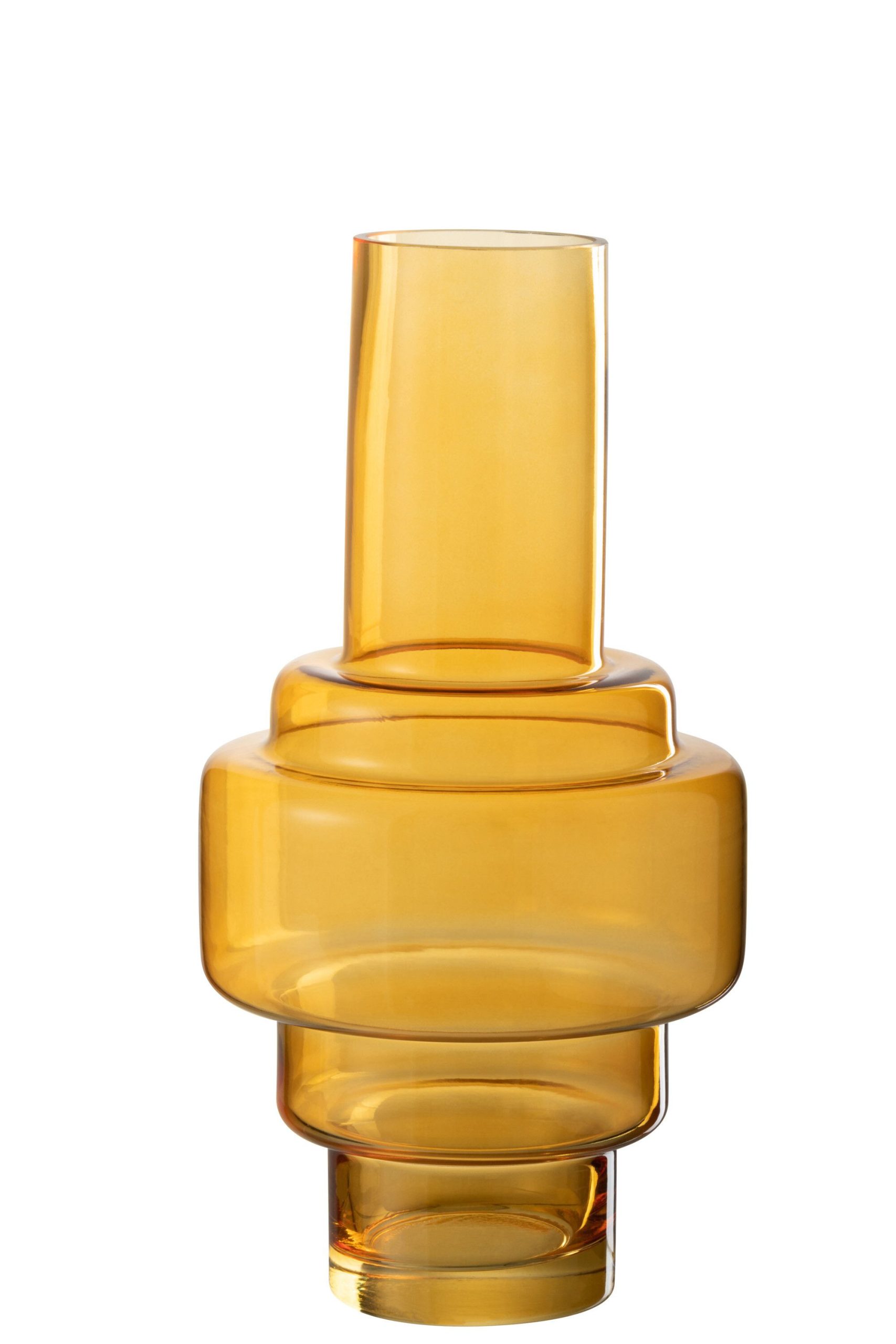 Vase rino verre ocre large