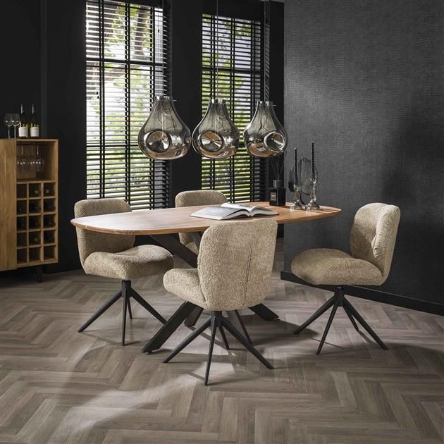 Table de salle à manger Suhra 180x95 cm-acacia massif