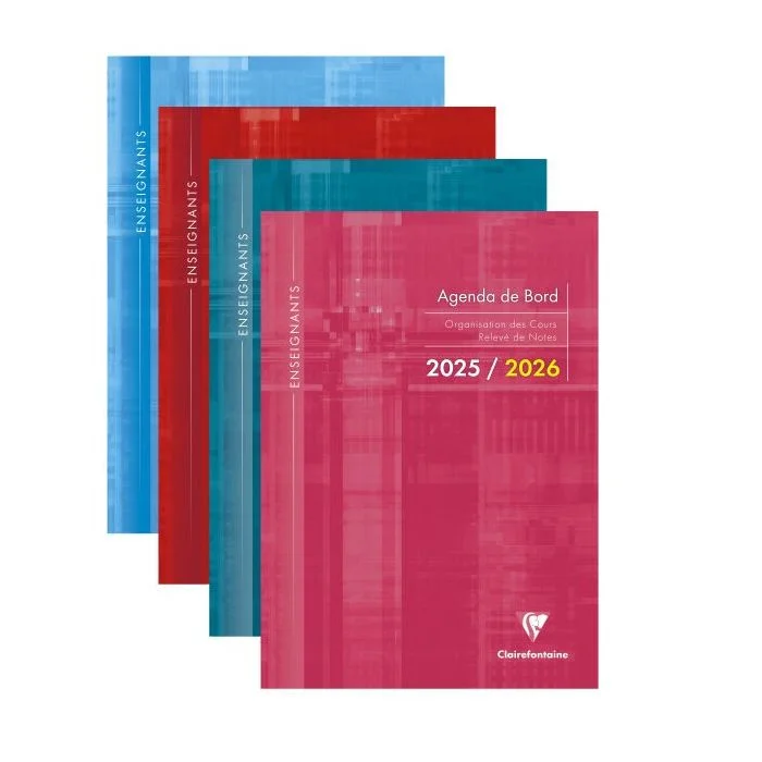Agenda de bord 2025/2026 Spécial Enseignant - A4 CLAIREFONTAINE