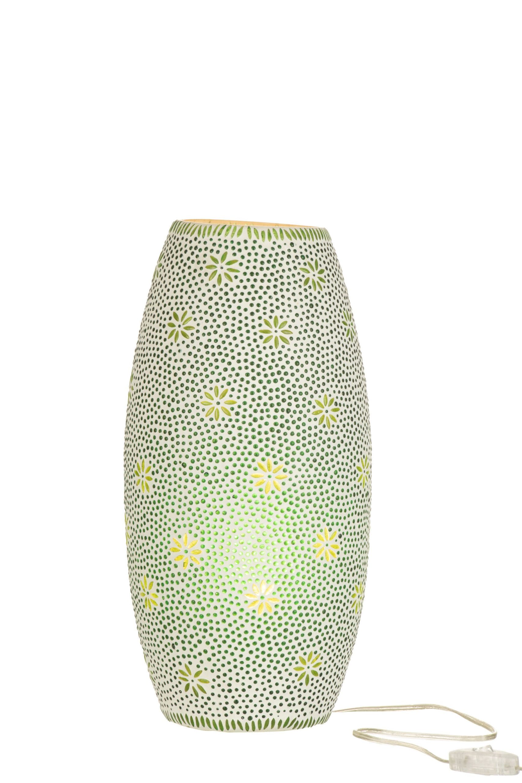 Lampe bram verre vert large