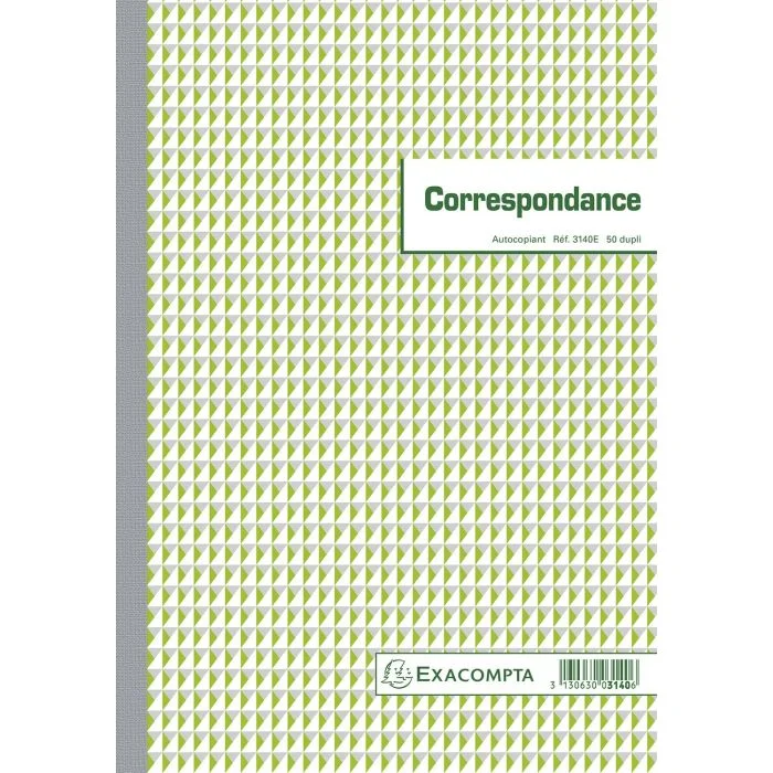 CORRESPONDANCE Carnet autocopiant Dupli A4 Exacompta