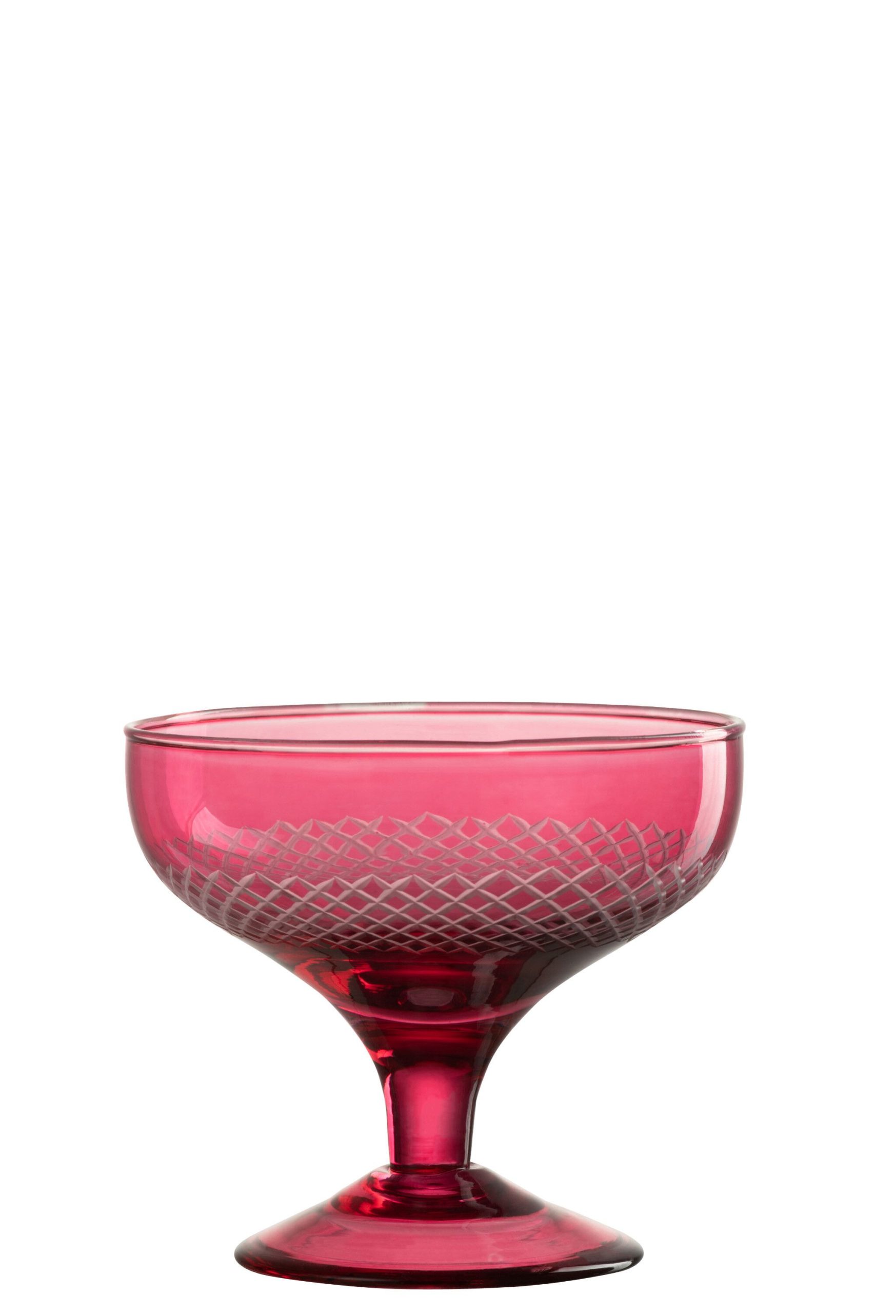 Verre sur pied rond verre rouge