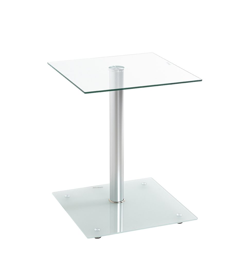 Table d'appoint avec tablette en verre de sécurité | Capacité de charge de 6 kg