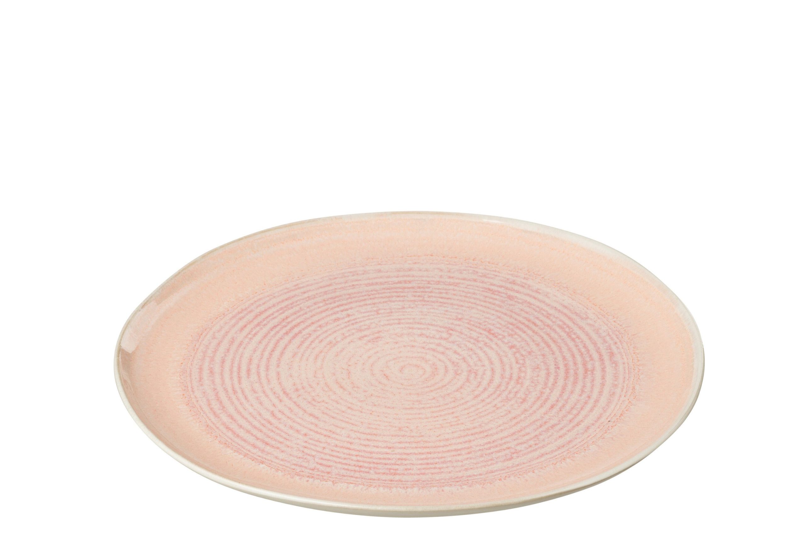 Assiette lara porcelaine saumon medium
