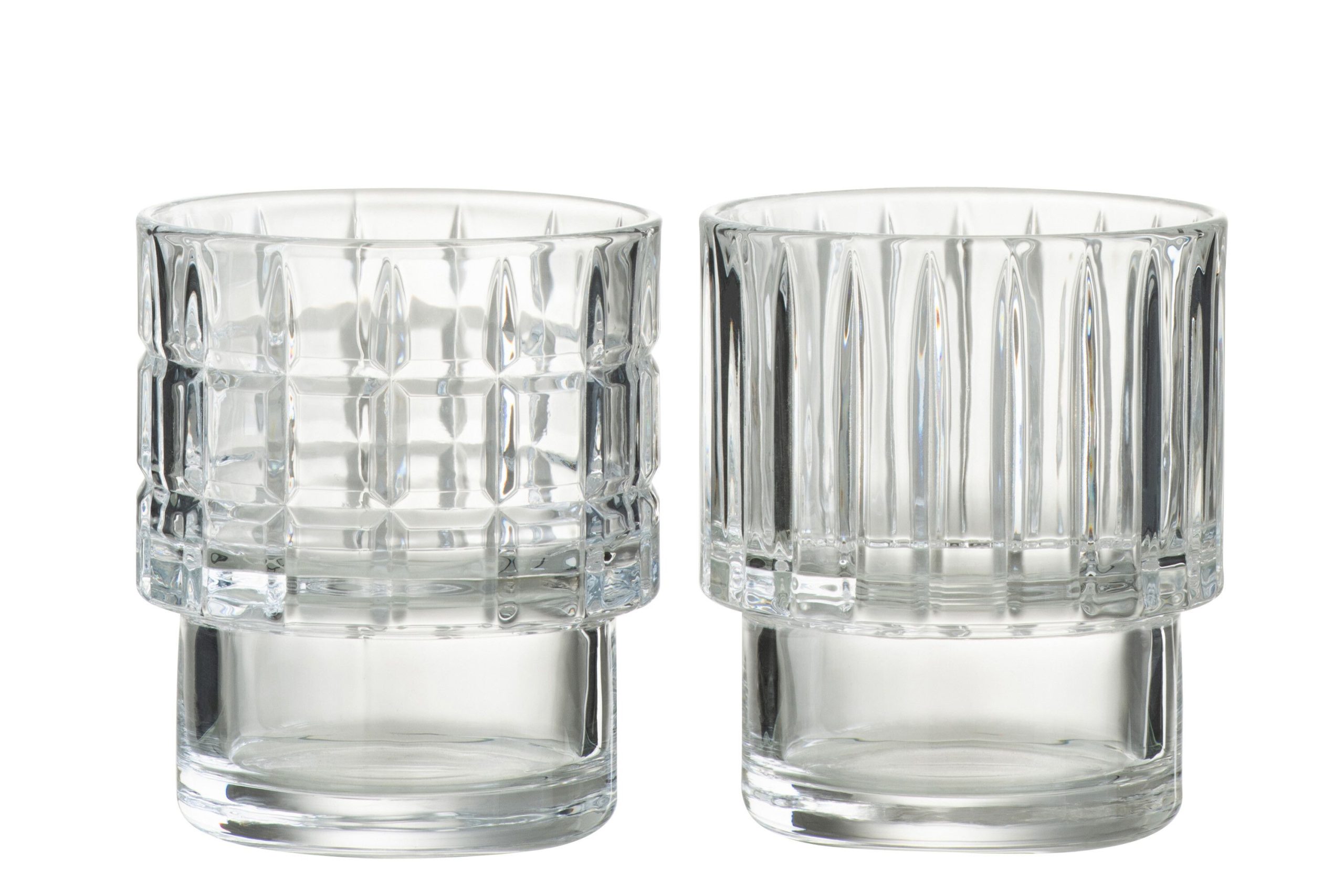 Verres a whisky duet verre transparent assortiment de 2