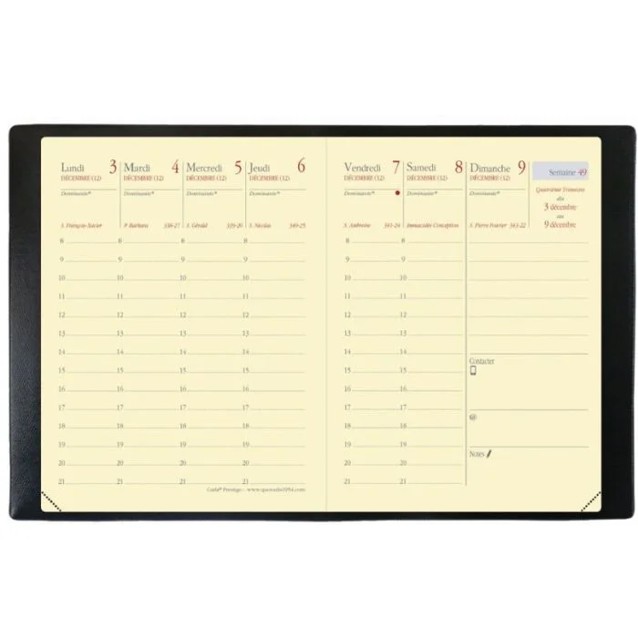 Agenda Semainier de poche 2026 - 80 x 105 mm QUO VADIS Carla Prestige