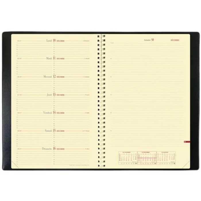 Agenda Semainier 2026 16 x 24 cm QUO VADIS Note 24 S