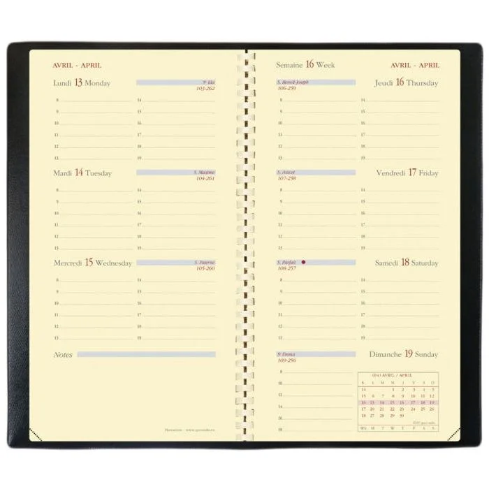 Agenda de poche 2026 - Planorizon - 88 x 170 mm QUO VADIS