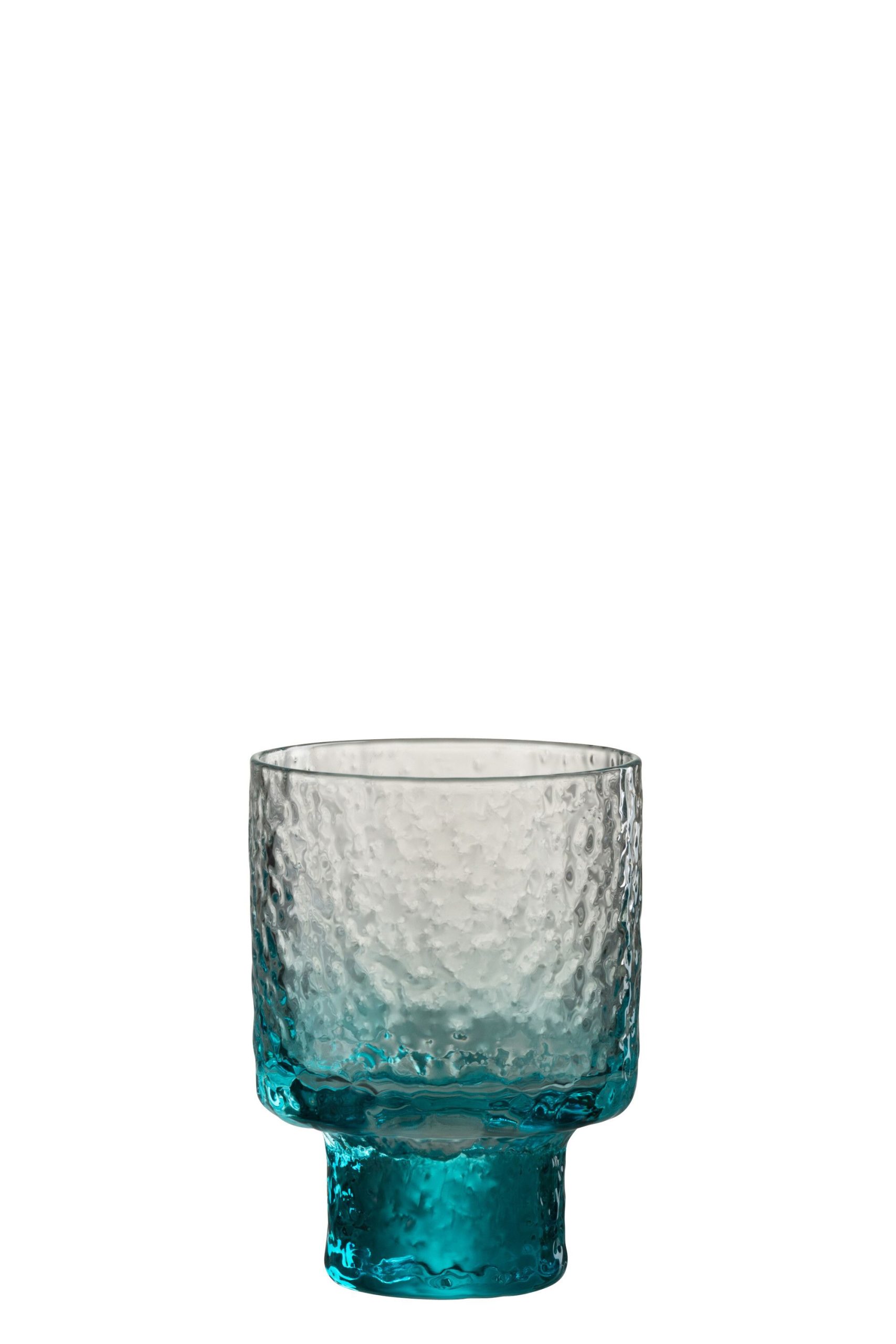 Verre a liqueur irregulier verre bleu