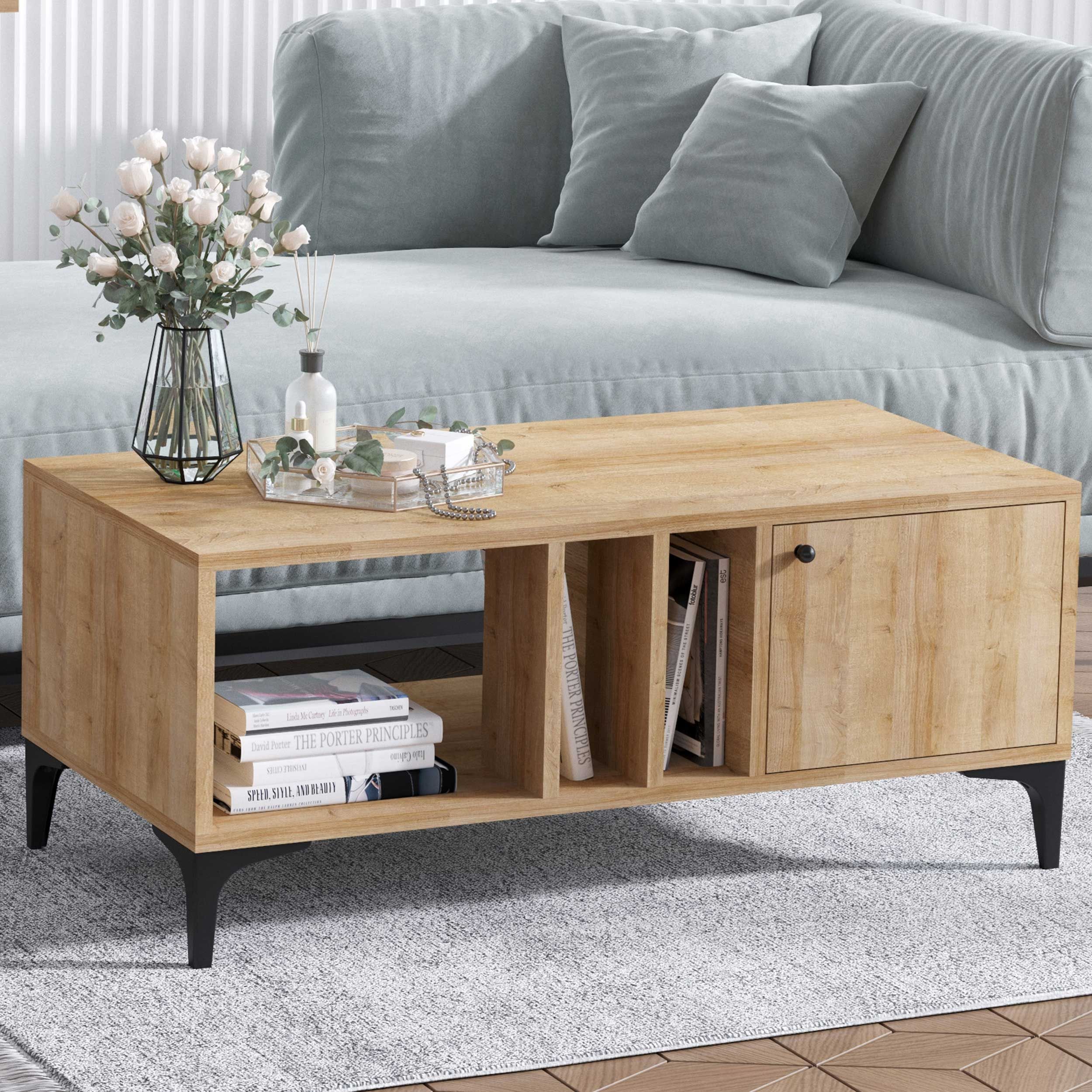 Rigo Table basse | 100 % MÉLAMINE | Chêne