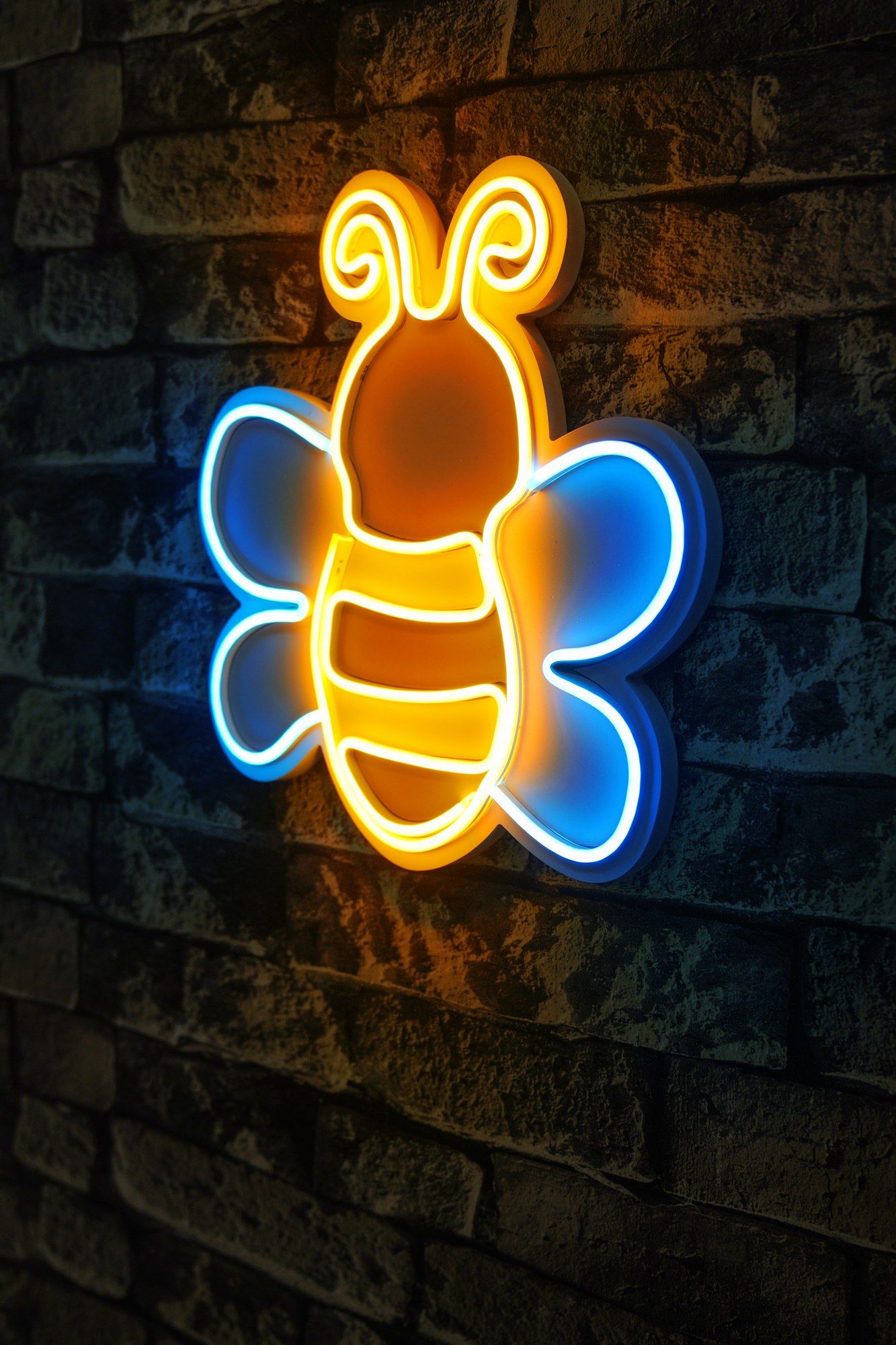 Abeille fluo - Série Wallity - Jaune/bleu