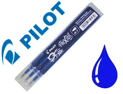 Recharge pilot frixion ball pointe moyenne coloris bleu nuit set 3 unites