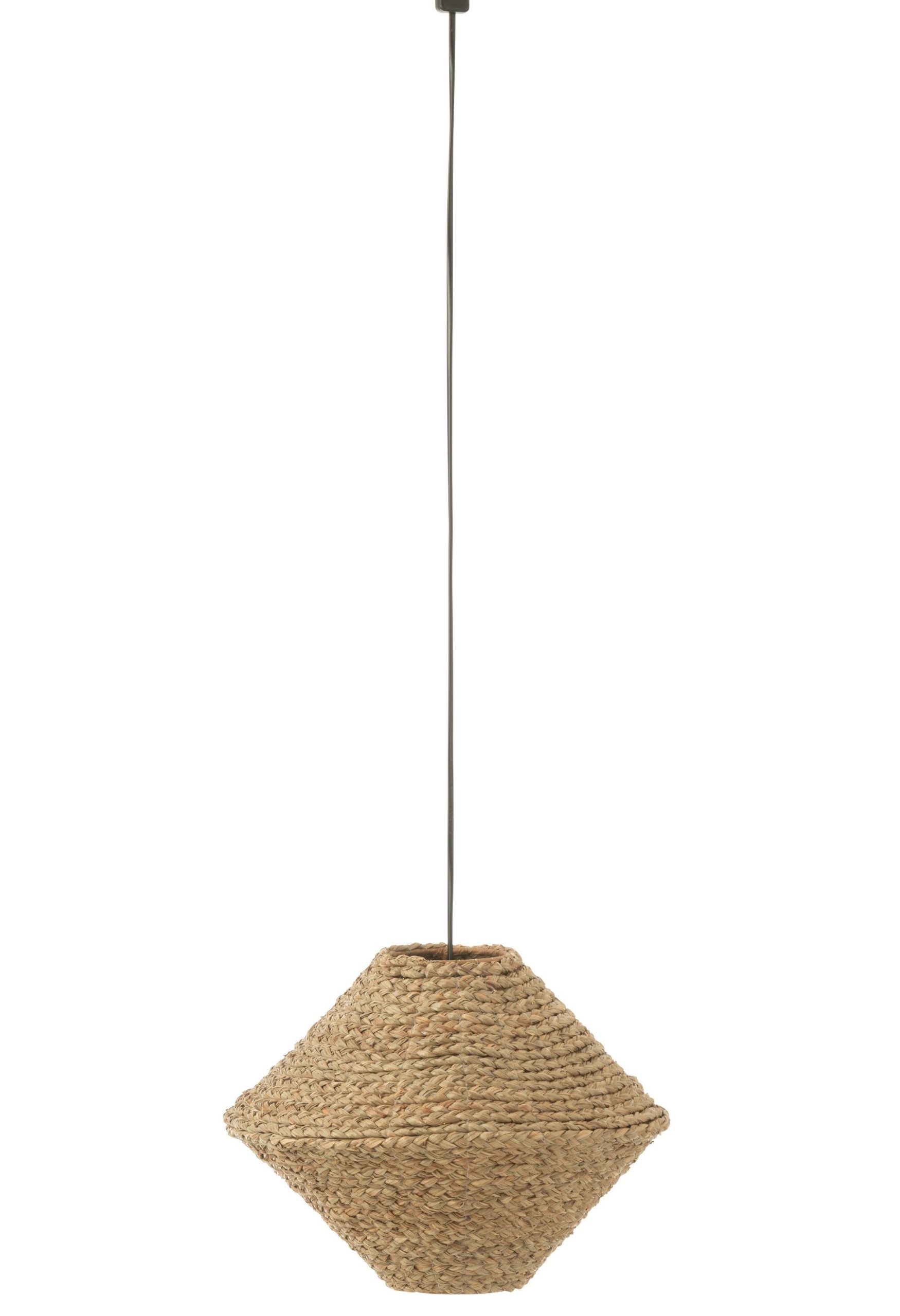 Lampe suspendue soucoupe jonc de mer naturel small