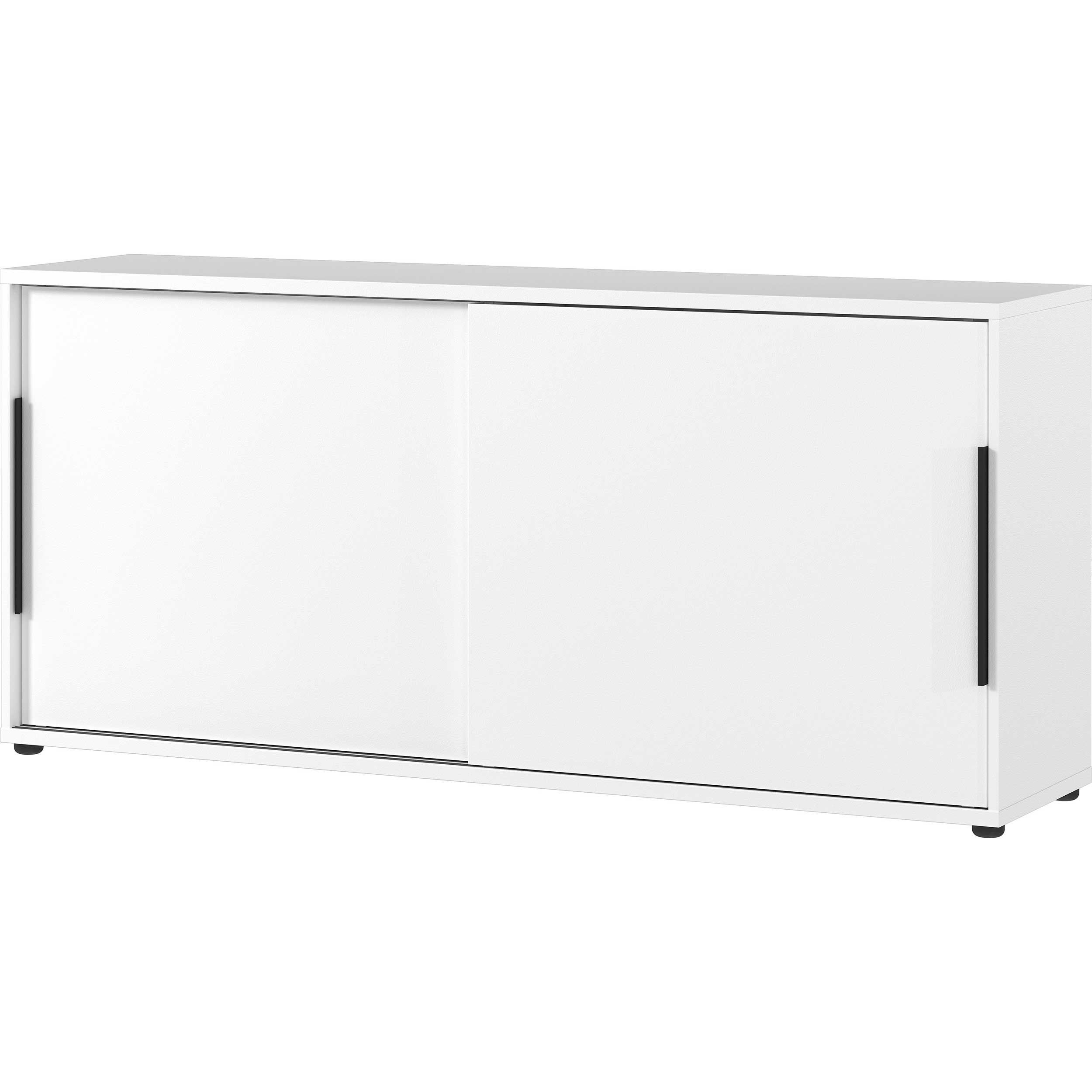 Buffet à portes coulissantes Tomori | 160 x 40 x 74 cm | Blanc