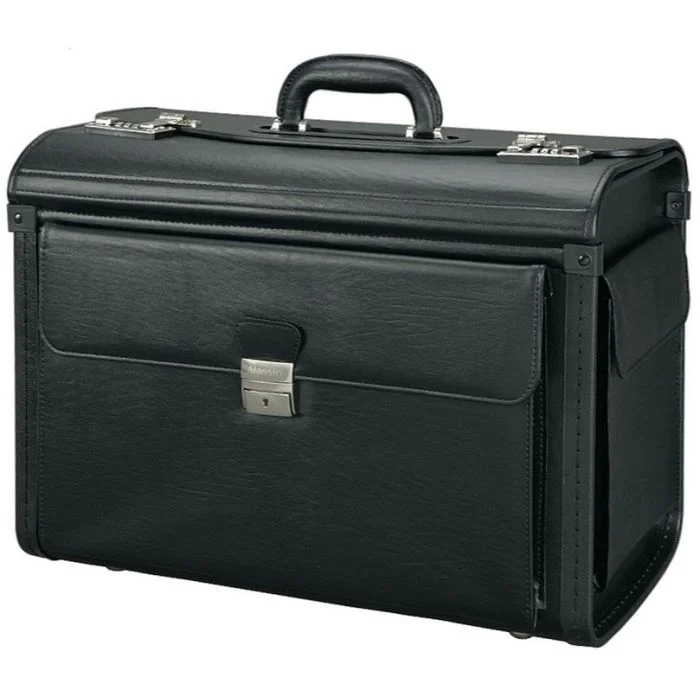 Valise de Pilote simili-cuir VICENZA noir ALASSIO