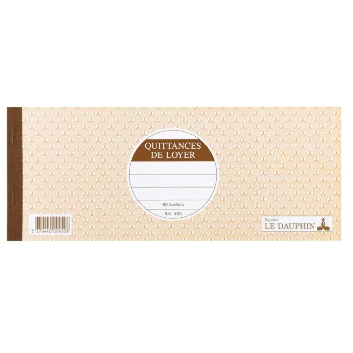 QUITTANCE DE LOYER Carnet à souche Le DAUPHIN