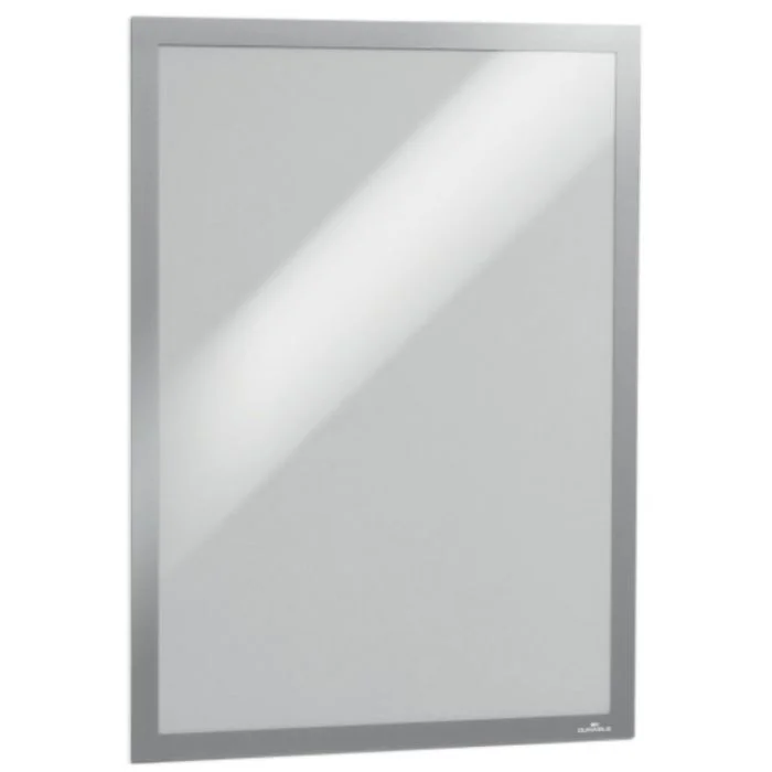 Cadre d'affichage magnétique auto-adhésif - A3 - Argent DURABLE Lot de 6