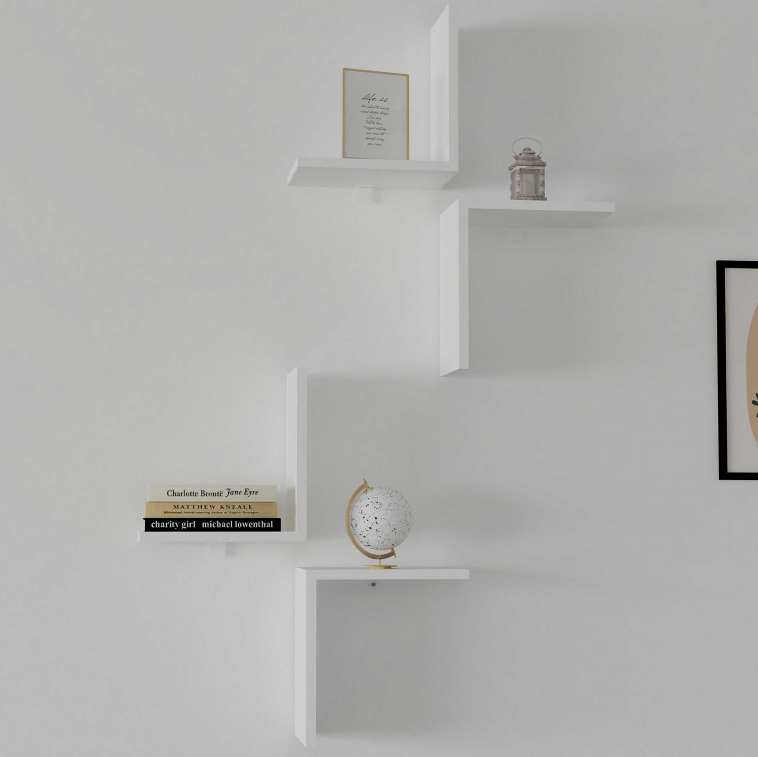 Etagère murale blanche stylisée | Woody Fashion | 18mm d'épaisseur