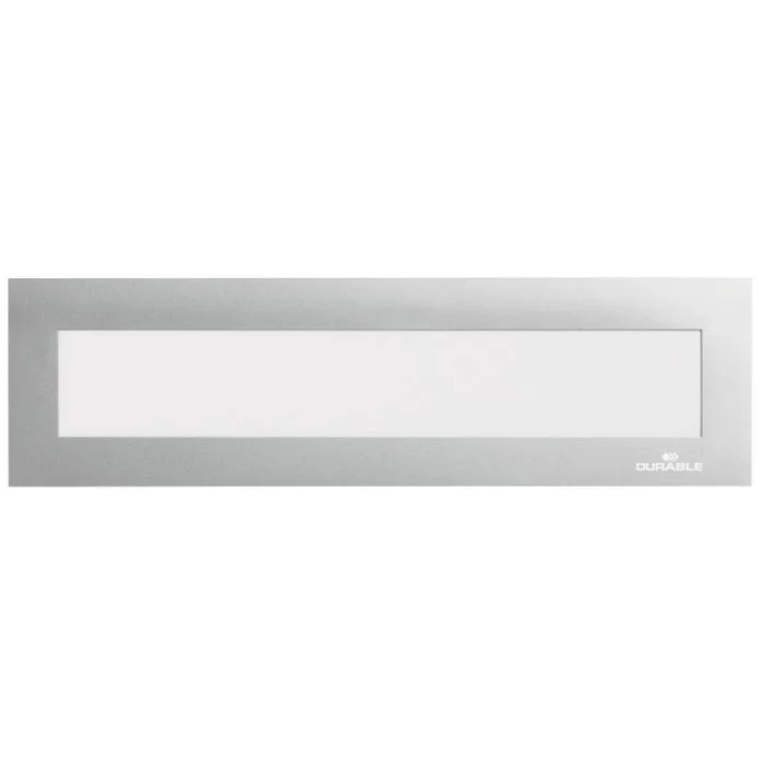 Cadre d'affichage magnétique - 201 x 40 mm - Argent DURABLE Duraframe Magnetic Top Lot de 5