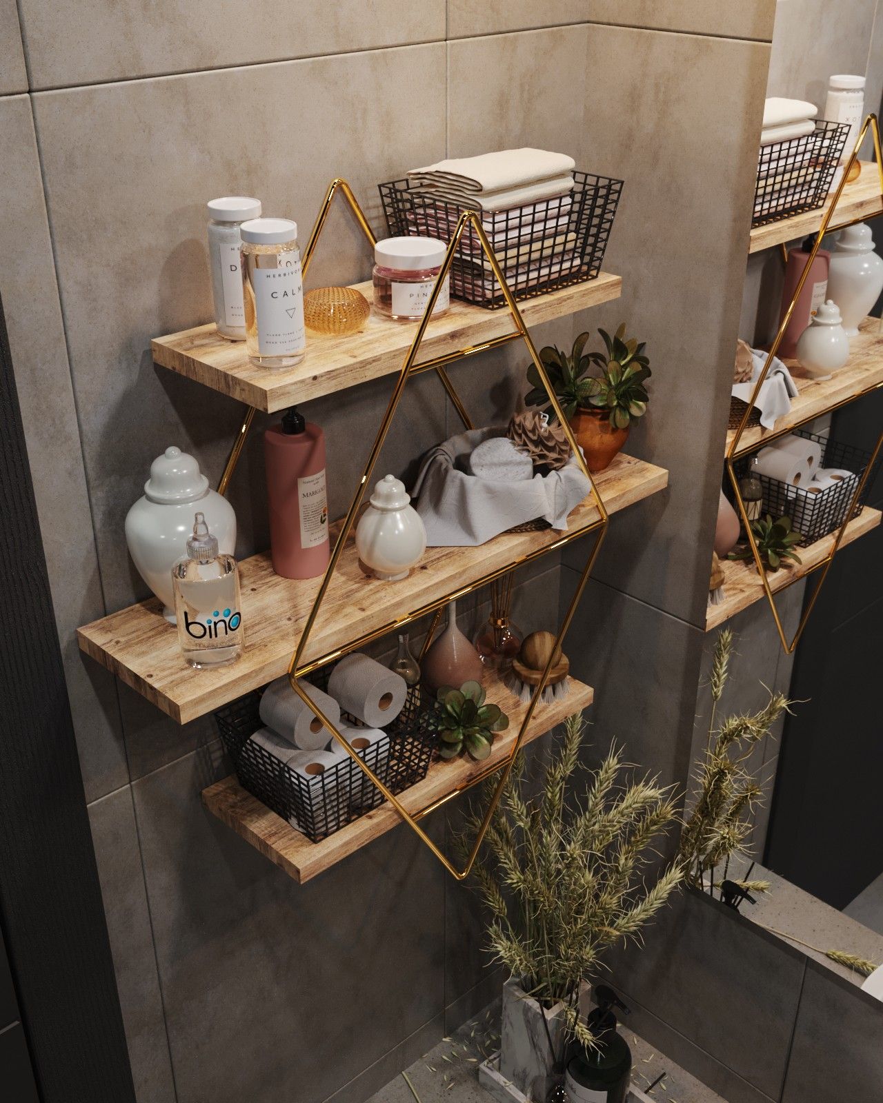 Etagère murale en bois massif - Woody Fashion | 70 x 16 x 60 cm