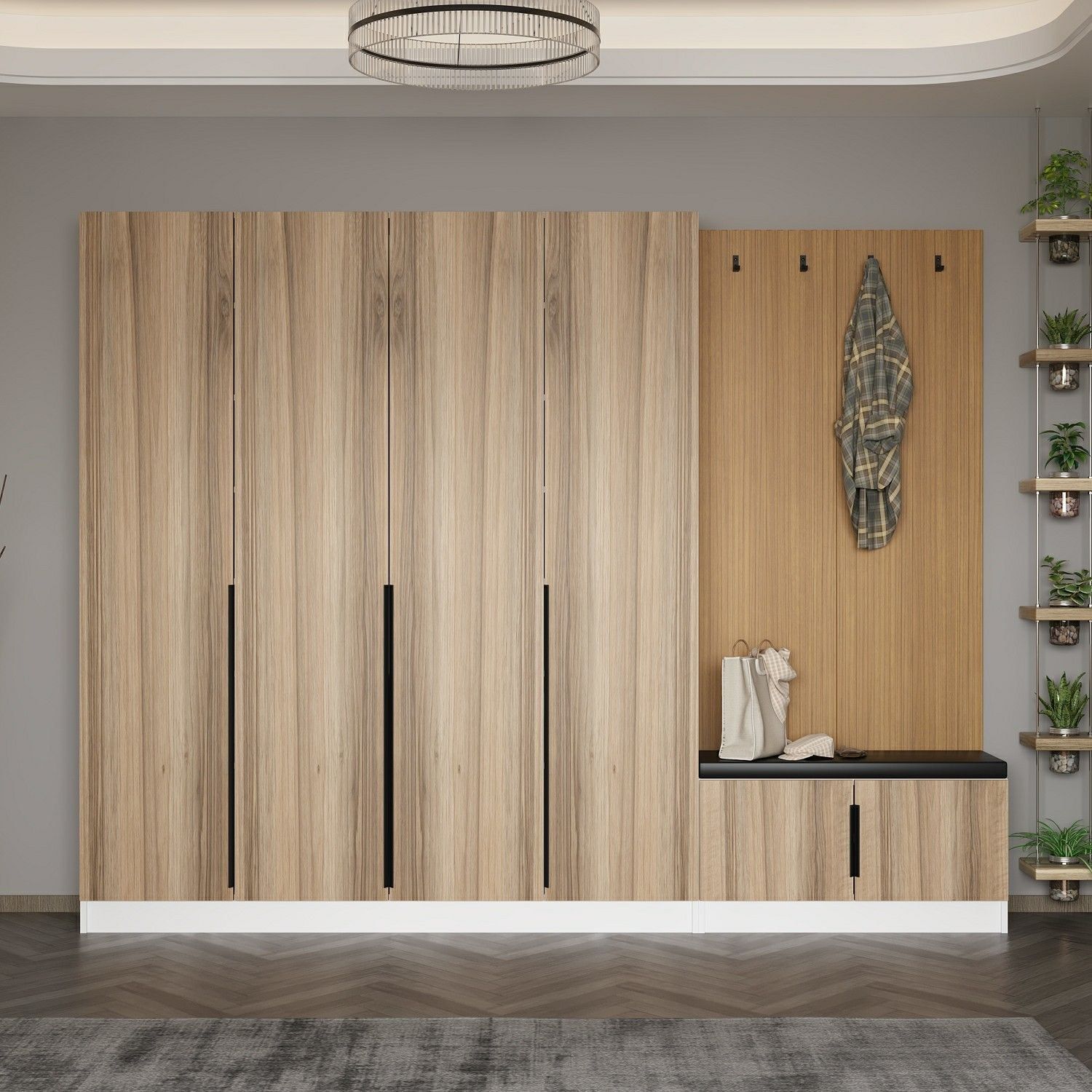 Woody Fashion meuble de vestiaire | 18mm Melamine Coated | Walnut