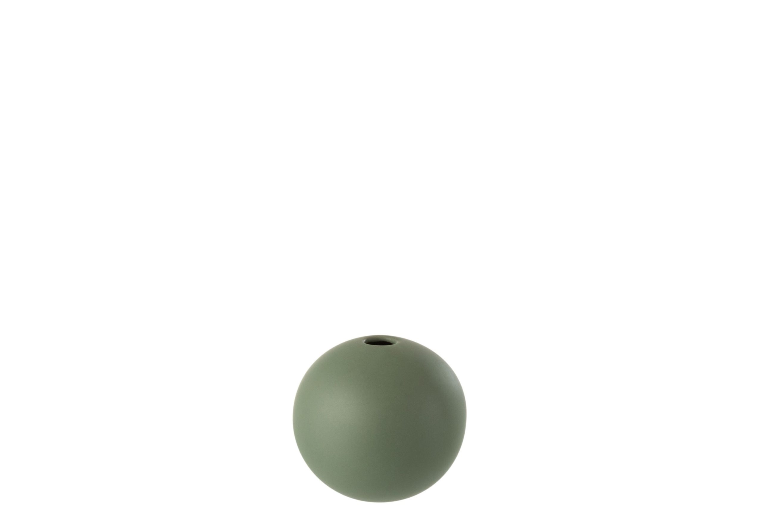 Vase boule ceramique vert small