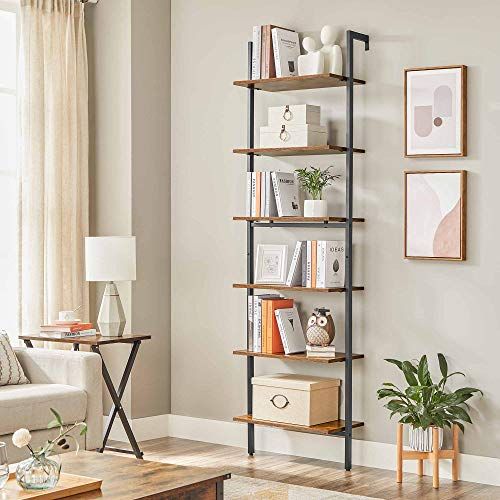 VASAGLE Étagère industrielle à 6 niveaux, étagère murale, capacité de charge de 15 kg