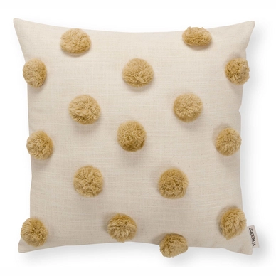 Coussin vtwonen Square Pompom Mirre Sand 45 x 45 cm