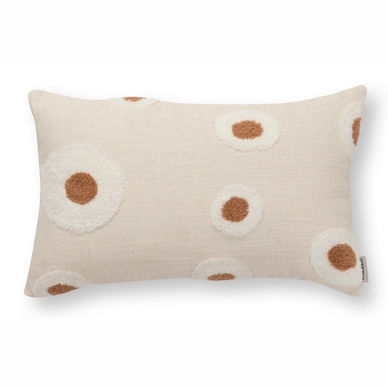 Coussin vtwonen Rectangular Embroided Clay-White 50 x 30 cm