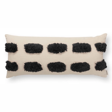 Coussin vtwonen Rectangular Embroided Stitch Black 70 x 30 cm