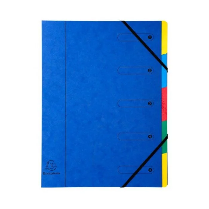 Trieur 5 compartiments avec élastiques - Assortiment EXACOMPTA Harmonika