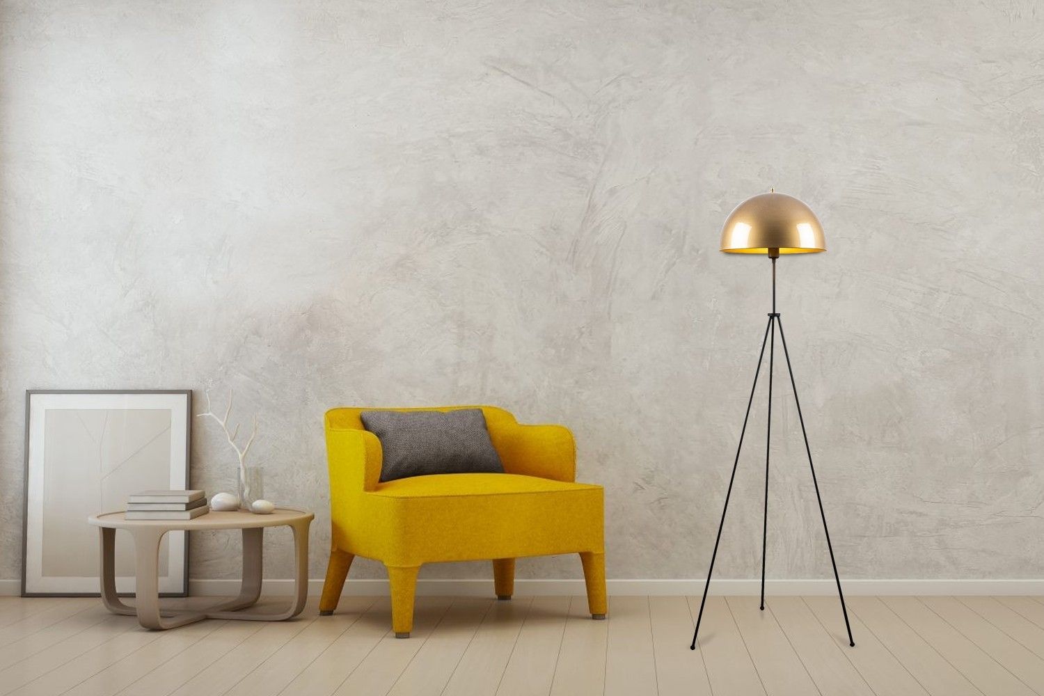 Sheen Floor Lamp | Metal Body | Gold Black | 170 cm