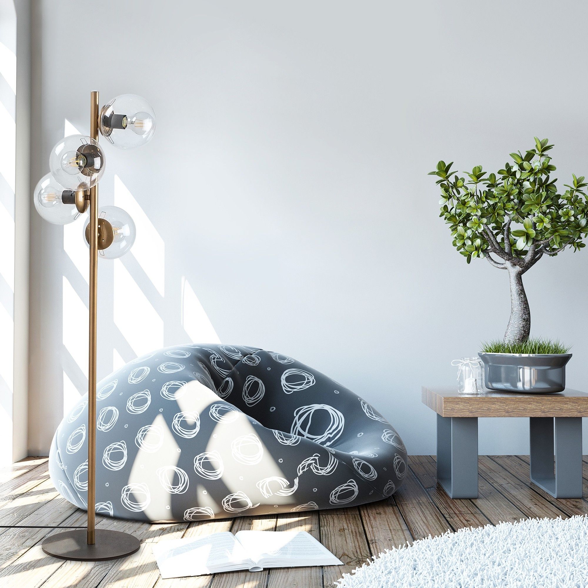 Lampe à poser Sheen | Corps en métal | Capuchon en verre | Or