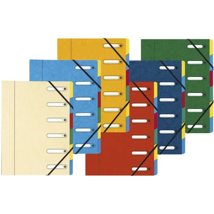 Trieur 6 compartiments avec élastiques EXACOMPTA Harmonika Assortiment