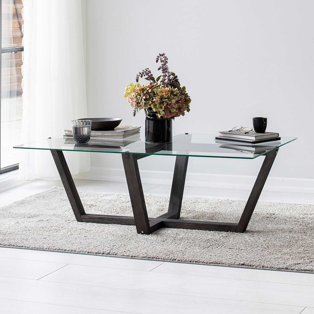 Amalfi Table basse | VERRE TREMPÉ | Anthracite