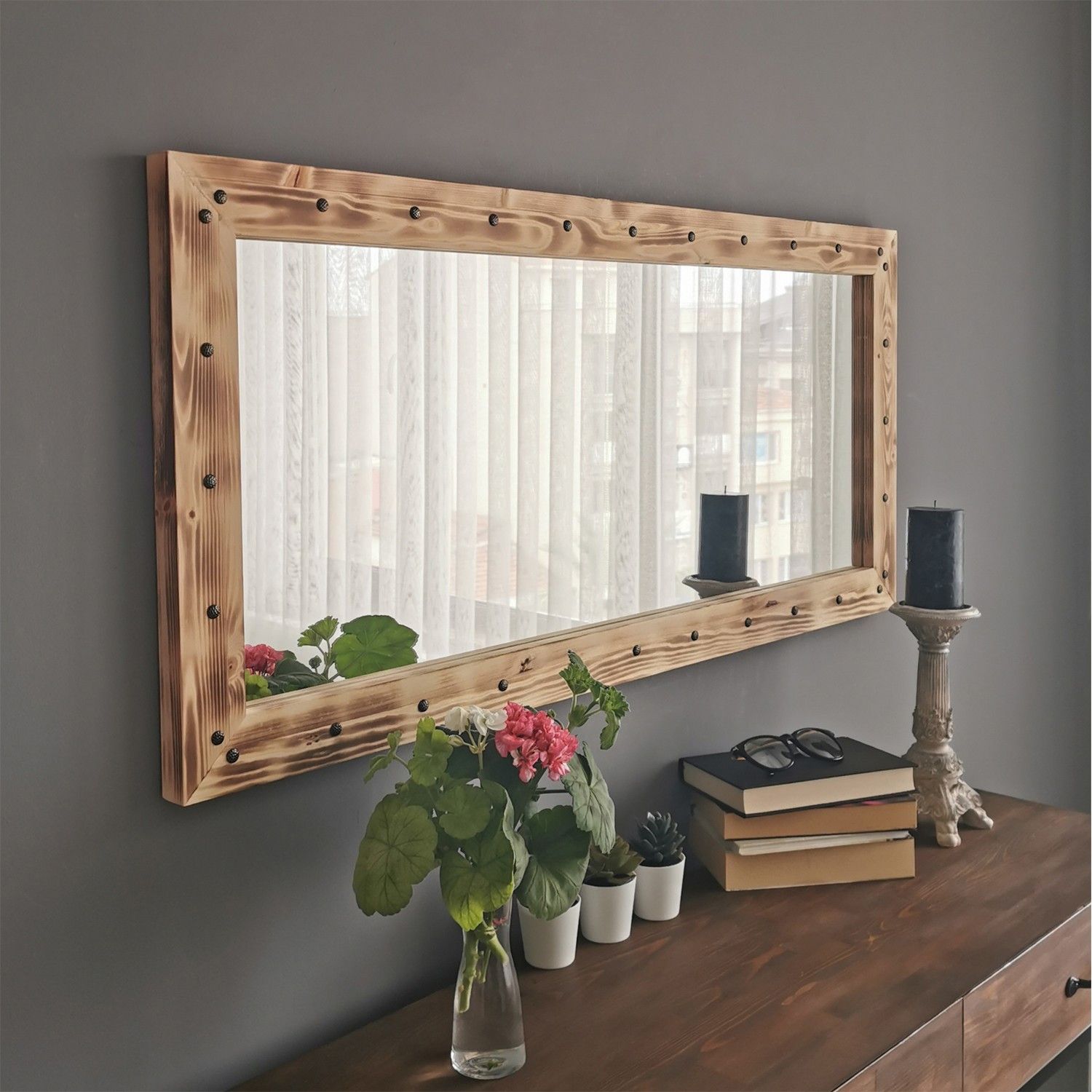 Z115 Miroir | BOIS DE PIN | Noyer
