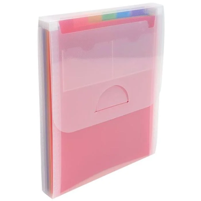 Trieur valisette vertical - 6 compartiments - Blanc translucide EXACOMPTA Crystal