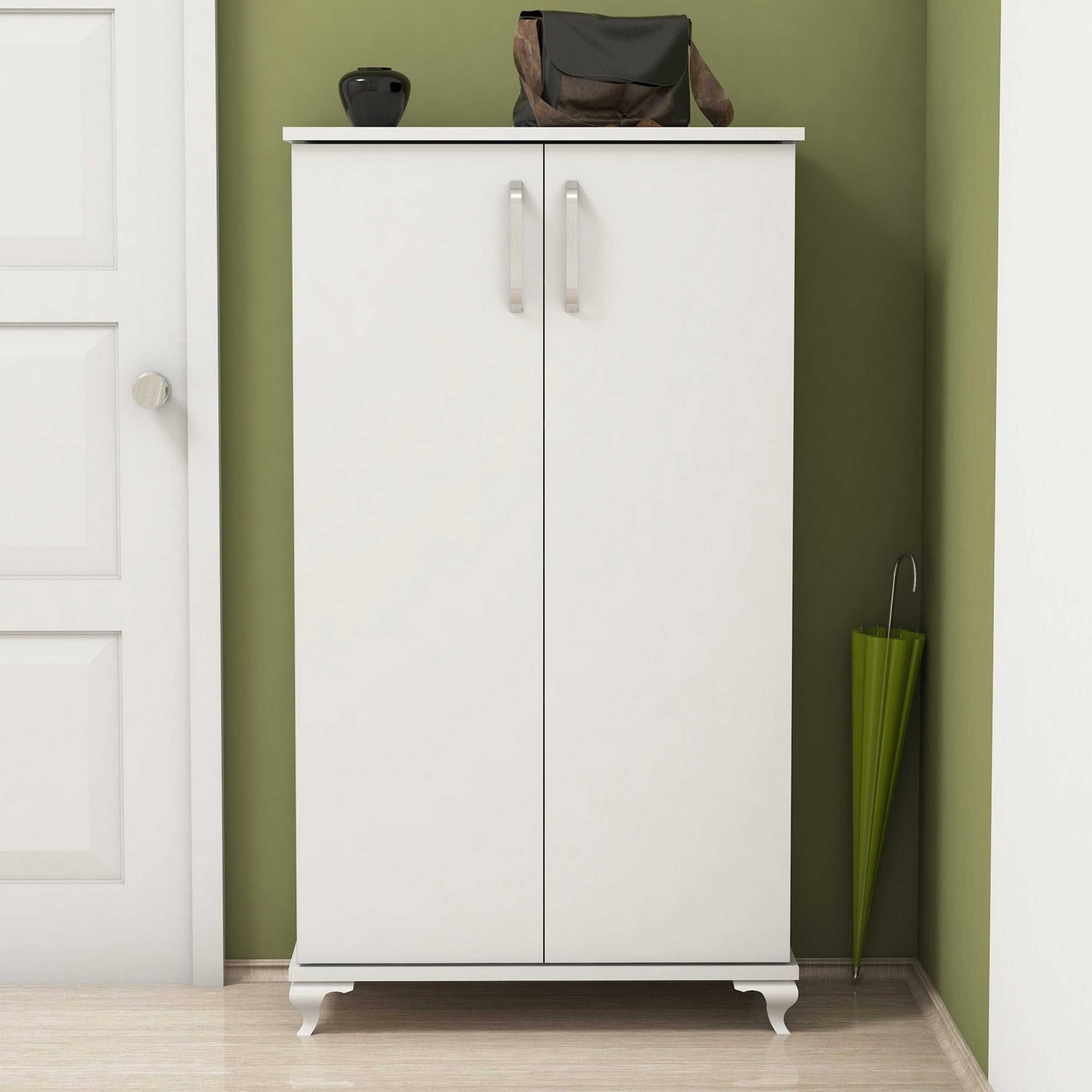 Ari Meuble à chaussures | 100 % MÉLAMINE | Blanc