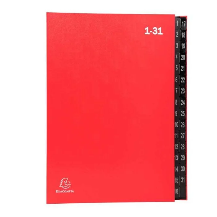 Trieur Numérique - 32 compartiments - Rouge EXACOMPTA