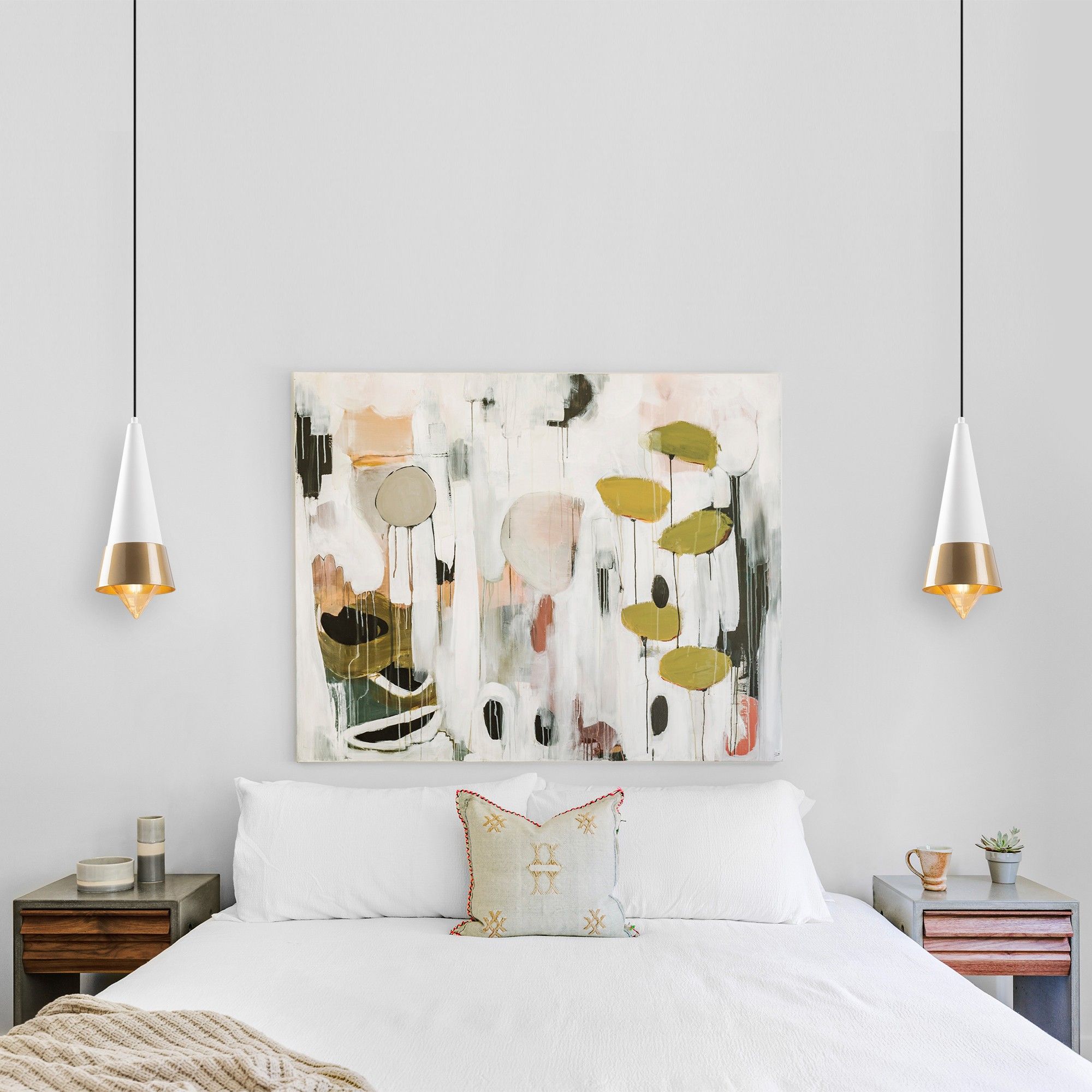 Lustre Tatum | Hauteur réglable | Or blanc