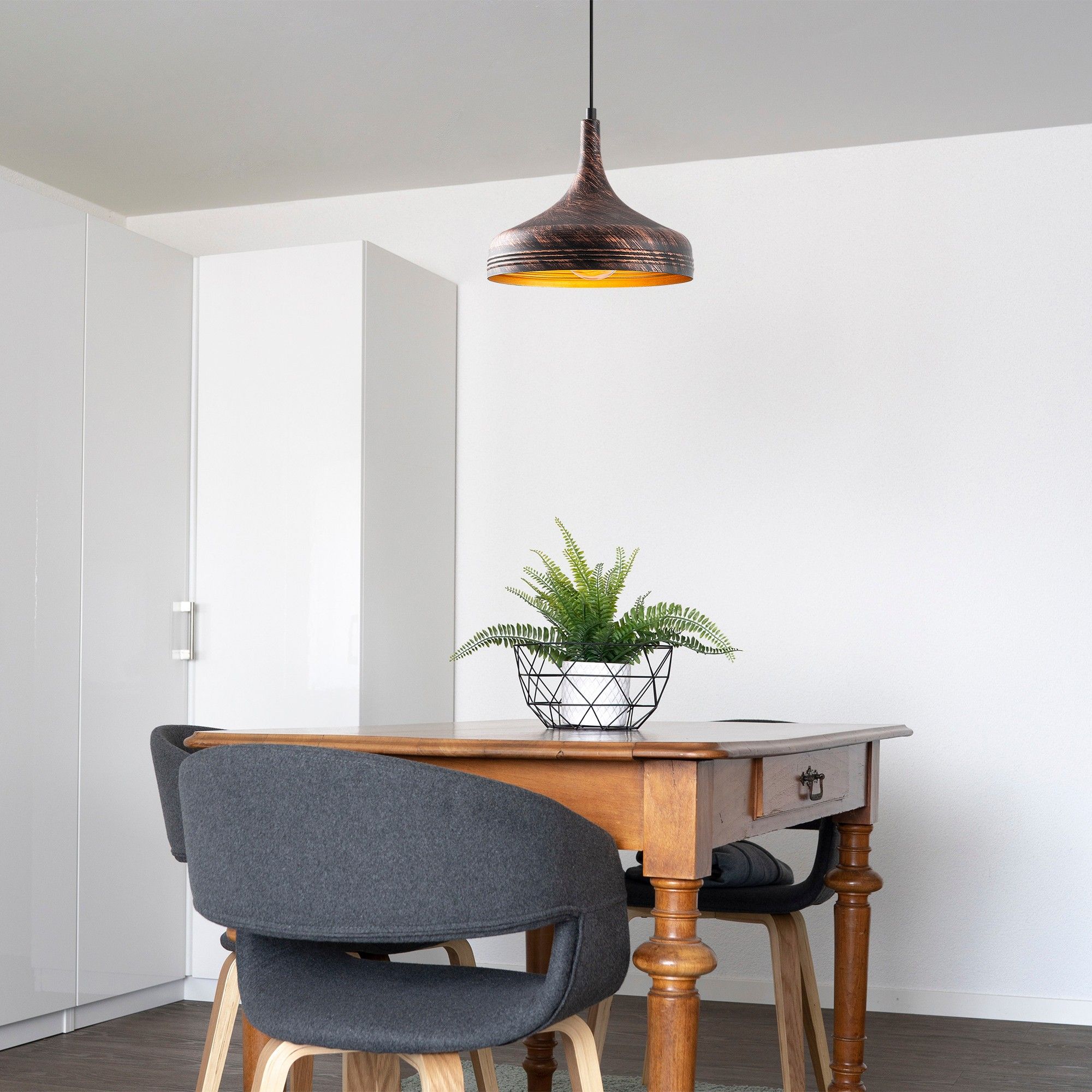 Lustre Tatum | Finition cuivre | Hauteur réglable