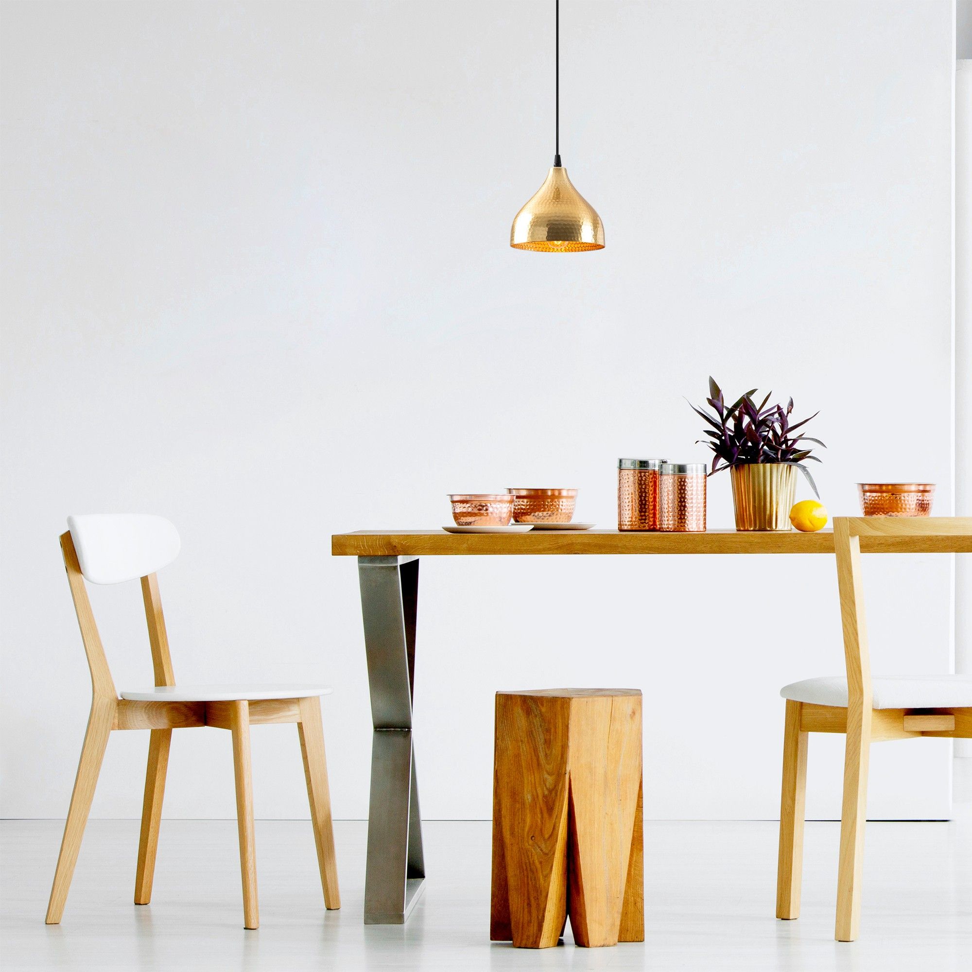 Tatum Chandelier 18x18cm | Hauteur 114cm | Or