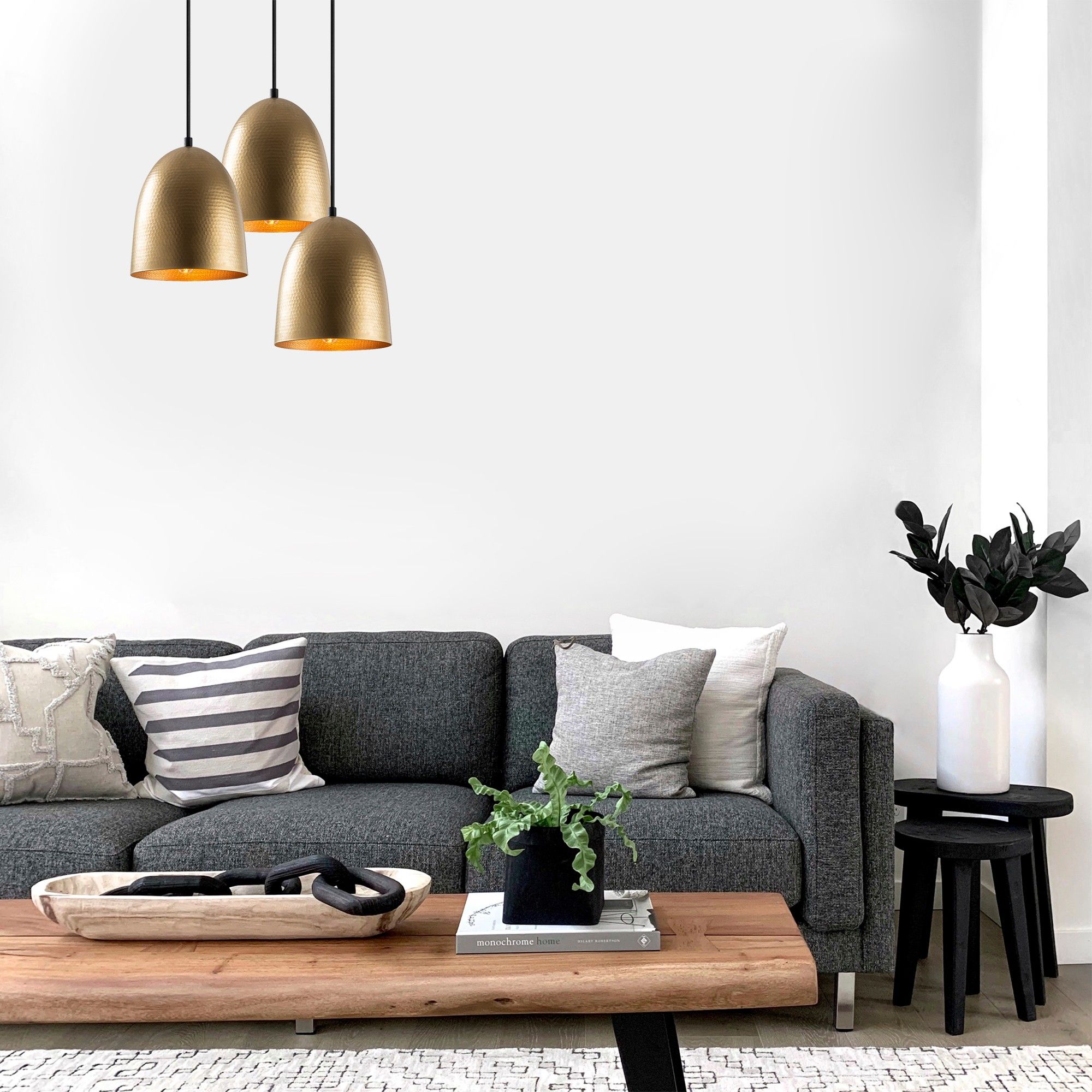 Tatum Chandelier | Corps en métal | 44x44cm | Hauteur réglable