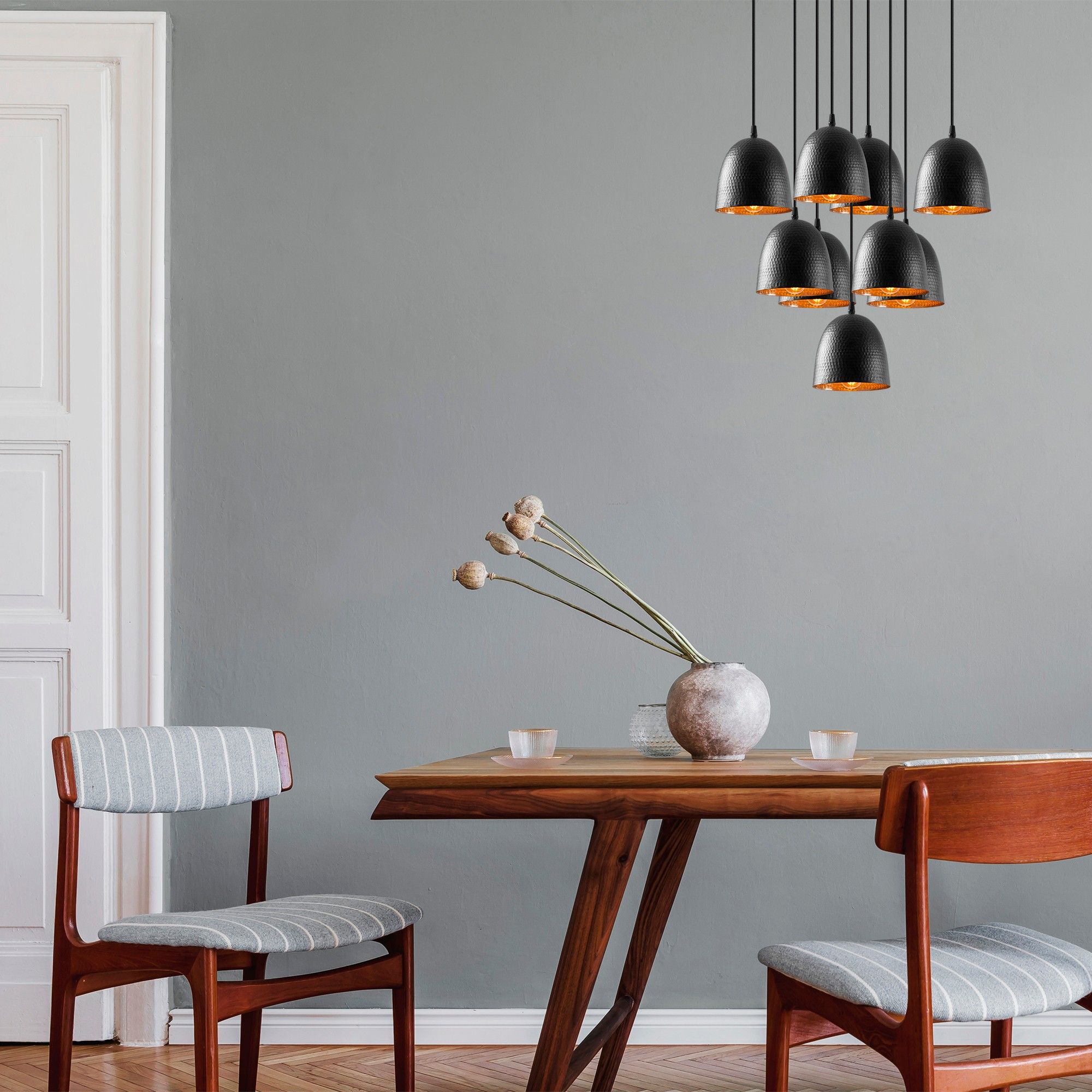 Tatum Metal Body Chandelier | Hauteur réglable | 61x61cm